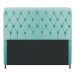 Cabeceira Estofada Cristal 140 cm Casal Com Capitonê Suede Azul Tiffany - Amarena Móveis