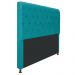 Cabeceira Estofada Cristal 140 cm Casal Com Capitonê Suede Azul Turquesa - Amarena Móveis