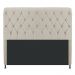 Cabeceira Estofada Cristal 140 cm Casal Com Capitonê Suede Bege - Amarena Móveis