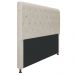 Cabeceira Estofada Cristal 140 cm Casal Com Capitonê Suede Bege - Amarena Móveis
