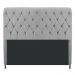 Cabeceira Estofada Cristal 140 cm Casal Com Capitonê Suede Cinza - Amarena Móveis