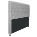 Cabeceira Estofada Cristal 140 cm Casal Com Capitonê Suede Cinza - Amarena Móveis