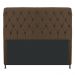 Cabeceira Estofada Cristal 140 cm Casal Com Capitonê Suede Marrom - Amarena Móveis