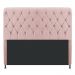 Cabeceira Estofada Cristal 140 cm Casal Com Capitonê Suede Rosê - Amarena Móveis