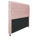 Cabeceira Estofada Cristal 140 cm Casal Com Capitonê Suede Rosê - Amarena Móveis