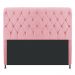 Cabeceira Estofada Cristal 140 cm Casal Com Capitonê Suede Rosa Bebê - Amarena Móveis