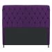 Cabeceira Estofada Cristal 140 cm Casal Com Capitonê Suede Roxo - Amarena Móveis