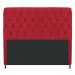 Cabeceira Estofada Cristal 140 cm Casal Com Capitonê Suede Vermelho- Amarena Móveis
