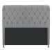 Cabeceira Estofada Cristal 160 cm Queen Size Com Capitonê Corano Cinza - Amarena Móveis