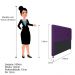 Cabeceira Estofada Cristal 160 cm Queen Size Com Capitonê Suede Roxo - Amarena Móveis