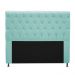 Cabeceira Estofada Cristal 160 cm Queen Size Com Strass Suede Azul Tiffany - Amarena Móveis