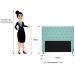 Cabeceira Estofada Cristal 160 cm Queen Size Com Strass Suede Azul Tiffany - Amarena Móveis