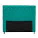 Cabeceira Estofada Cristal 160 cm Queen Size Com Strass Suede Azul Turquesa - Amarena Móveis