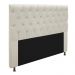 Cabeceira Estofada Cristal 160 cm Queen Size Com Strass Suede Bege - Amarena Móveis