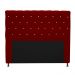 Cabeceira Estofada Cristal 160 cm Queen Size Com Strass Suede Bordô - Amarena Móveis