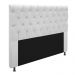Cabeceira Estofada Cristal 160 cm Queen Size Com Strass Suede Branco - Amarena Móveis