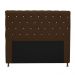 Cabeceira Estofada Cristal 160 cm Queen Size Com Strass Suede Marrom - Amarena Móveis