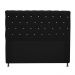 Cabeceira Estofada Cristal 160 cm Queen Size Com Strass Suede Preto - Amarena Móveis