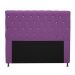 Cabeceira Estofada Cristal 160 cm Queen Size Com Strass Suede Roxo - Amarena Móveis