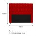 Cabeceira Estofada Cristal 160 cm Queen Size Com Strass Suede Vermelho- Amarena Móveis