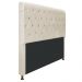Cabeceira Estofada Cristal 195 cm King Size Com Capitonê Corano Bege - Amarena Móveis