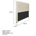 Cabeceira Estofada Cristal 195 cm King Size Com Capitonê Corano Bege - Amarena Móveis