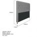 Cabeceira Estofada Cristal 195 cm King Size Com Capitonê Corano Cinza - Amarena Móveis