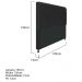 Cabeceira Estofada Cristal 195 cm King Size Com Capitonê Corano Preto- Amarena Móveis