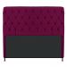 Cabeceira Estofada Cristal 195 cm King Size Com Capitonê Suede Bordô - Amarena Móveis