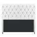 Cabeceira Estofada Cristal 195 cm King Size Com Capitonê Suede Branco - Amarena Móveis