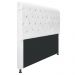 Cabeceira Estofada Cristal 195 cm King Size Com Capitonê Suede Branco - Amarena Móveis