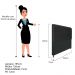 Cabeceira Estofada Cristal 195 cm King Size Com Capitonê Suede Preto - Amarena Móveis