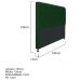 Cabeceira Estofada Cristal 195 cm King Size Com Capitonê Suede Verde - Amarena Móveis