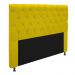 Cabeceira Estofada Cristal 195 cm King Size Com Strass Suede Amarelo - Amarena Móveis