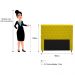 Cabeceira Estofada Cristal 195 cm King Size Com Strass Suede Amarelo - Amarena Móveis