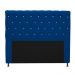 Cabeceira Estofada Cristal 195 cm King Size Com Strass Suede Azul Marinho - Amarena Móveis