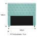 Cabeceira Estofada Cristal 195 cm King Size Com Strass Suede Azul Tiffany - Amarena Móveis