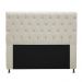 Cabeceira Estofada Cristal 195 cm King Size Com Strass Suede Bege - Amarena Móveis