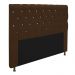 Cabeceira Estofada Cristal 195 cm King Size Com Strass Suede Marrom - Amarena Móveis