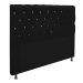 Cabeceira Estofada Cristal 195 cm King Size Com Strass Suede Preto - Amarena Móveis