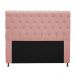 Cabeceira Estofada Cristal 195 cm King Size Com Strass Suede Rosê - Amarena Móveis