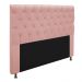 Cabeceira Estofada Cristal 195 cm King Size Com Strass Suede Rosê - Amarena Móveis