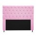 Cabeceira Estofada Cristal 195 cm King Size Com Strass Suede Rosa Bebê - Amarena Móveis