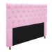 Cabeceira Estofada Cristal 195 cm King Size Com Strass Suede Rosa Bebê - Amarena Móveis