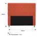Cabeceira Estofada Cristal 195 cm King Size Com Strass Suede Terracota - Amarena Móveis