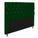 Cabeceira Estofada Cristal 195 cm King Size Com Strass Suede Verde - Amarena Móveis