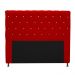 Cabeceira Estofada Cristal 195 cm King Size Com Strass Suede Vermelho- Amarena Móveis