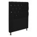 Cabeceira Estofada Cristal 90 cm Solteiro Com Strass  Suede Preto - Amarena Móveis