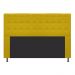 Cabeceira Estofada Dama 140 cm Casal Com Botonê  Suede Amarelo - Amarena Móveis