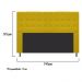 Cabeceira Estofada Dama 140 cm Casal Com Botonê  Suede Amarelo - Amarena Móveis